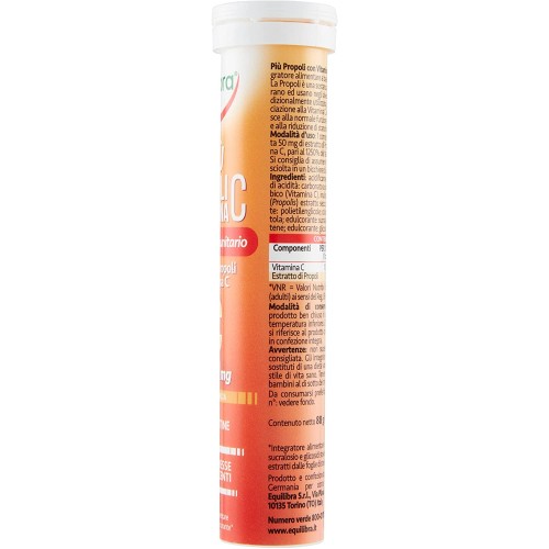 Equilibra, Più Propoli con Vitamina C, Integratore per la Normale Funzione del Sistema Immunitario, Propoli e Vitamina C, Gusto Arancia, 20 Compresse Effervescenti Equilibra, Più Propoli con Vitamina C, Integratore per la Normale Funzione del Sistema Immunitario, Propoli e Vitamina C, Gusto Arancia, 20 Compresse Effervescenti