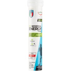 Re-Mineral Energy Tabs, Integratore per Sportivi, con Aminoacidi, Sali Minerali, Magnesio, Calcio, Zinco, Selenio, Vitamine C, E, B2 e B12, 20 Compresse Effervescenti
