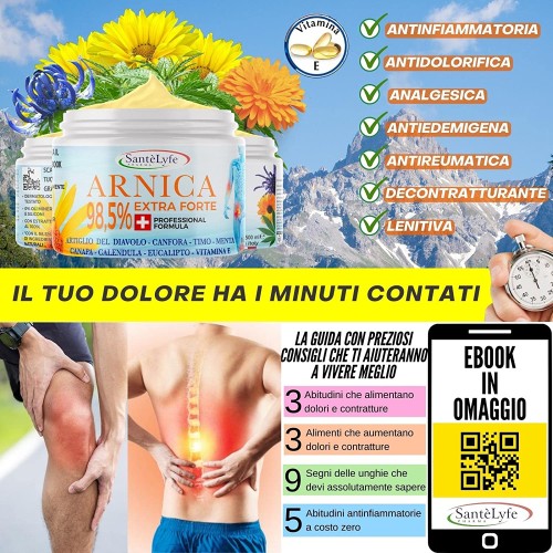 Arnica gel Extra Forte 98,5% 500 ml, Arnica per cavalli uso umano, artiglio del diavolo, con vitamina E, olio di canapa, calendula e canfora, per dolori muscolari e cervicale Arnica gel Extra Forte 98,5% 500 ml, Arnica per cavalli uso umano, artiglio del diavolo, con vitamina E, olio di canapa, calendula e canfora, per dolori muscolari e cervicale