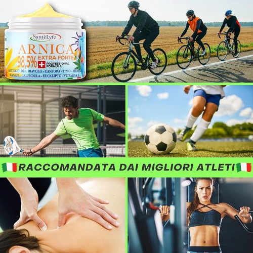 Arnica gel Extra Forte 98,5% 500 ml, Arnica per cavalli uso umano, artiglio del diavolo, con vitamina E, olio di canapa, calendula e canfora, per dolori muscolari e cervicale Arnica gel Extra Forte 98,5% 500 ml, Arnica per cavalli uso umano, artiglio del diavolo, con vitamina E, olio di canapa, calendula e canfora, per dolori muscolari e cervicale