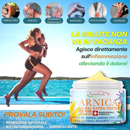 Arnica gel Extra Forte 98,5% 500 ml, Arnica per cavalli uso umano, artiglio del diavolo, con vitamina E, olio di canapa, calendula e canfora, per dolori muscolari e cervicale Arnica gel Extra Forte 98,5% 500 ml, Arnica per cavalli uso umano, artiglio del diavolo, con vitamina E, olio di canapa, calendula e canfora, per dolori muscolari e cervicale