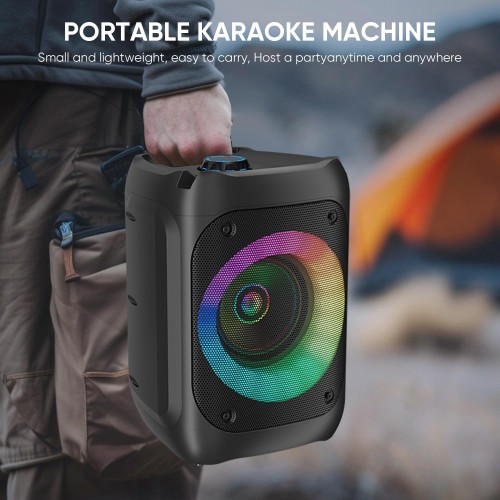 Ankuka Karaoke mit 2 Mikrofonen Karaoke Professional Komplett mit 1 Wireless-Mikrofon & 1 Mikrofon mit Kabel Tragbare Karaoke-Gehäuse Ankuka Karaoke mit 2 Mikrofonen Karaoke Professional Komplett mit 1 Wireless-Mikrofon & 1 Mikrofon mit Kabel Tragbare Karaoke-Gehäuse
