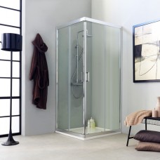 Box doccia trasparente quadrato 90x90 design altezza 195 cm