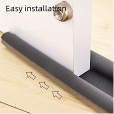 Paraspiffero sottoporta, Tappeto antispiffero sotto la porta, protezione per porte interne ed esterne, colore grigio