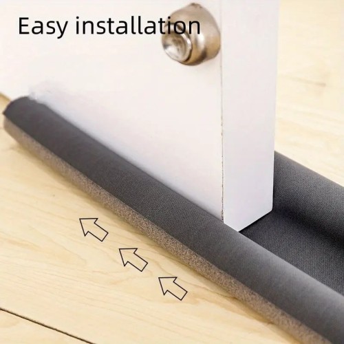 Paraspiffero sottoporta, Tappeto antispiffero sotto la porta, protezione per porte interne ed esterne, colore grigio
