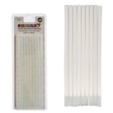 Stick silicone pistola a caldo, 9 bastoncini di colla a caldo trasparenti 6.8 x185 mm, trasparente, Pincello