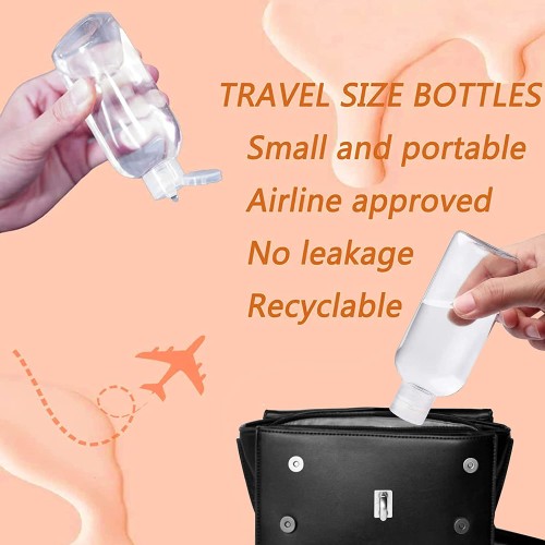 Bottiglie da viaggio, 100 ml, in plastica, per shampoo, balsamo, lozione, articoli da toeletta Bottiglie da viaggio, 100 ml, in plastica, per shampoo, balsamo, lozione, articoli da toeletta