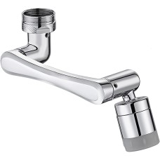 Rubinetto girevole con 2 funzioni di spruzzo, prolunga multifunzionale per cucina, adatto per filettatura esterna 20mm, 22mm,24mm, girevole a 1440°