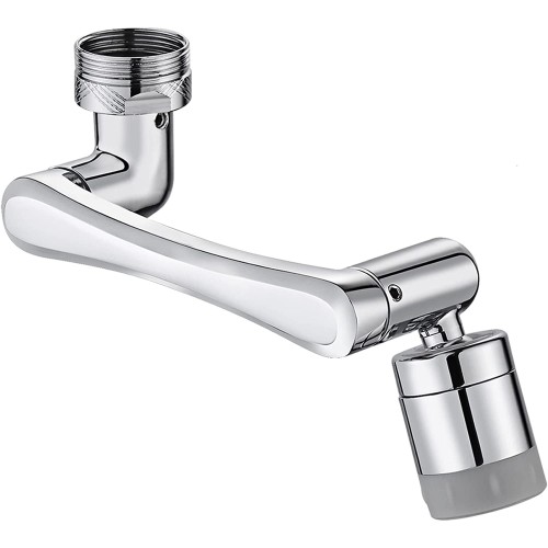 Rubinetto girevole con 2 funzioni di spruzzo, prolunga multifunzionale per cucina, adatto per filettatura esterna 20mm, 22mm,24mm, girevole a 1440°