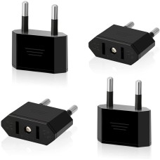 Adattatore di corrente elettrica da viaggio USA a 2 pin per spina Europea per dispositivi con alimentatore rete americana