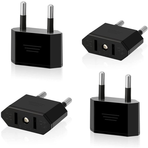 Adattatore di corrente elettrica da viaggio USA a 2 pin per spina Europea per dispositivi con alimentatore rete americana