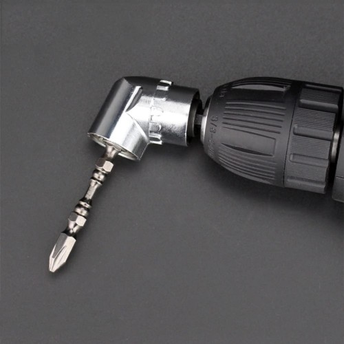 Cacciavite ad angolo retto, angolare adattatore per avvitatore, 105°, acciaio, 1/4 pollice Cacciavite ad angolo retto, angolare adattatore per avvitatore, 105°, acciaio, 1/4 pollice