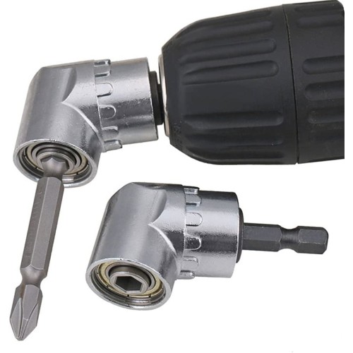 Cacciavite ad angolo retto, angolare adattatore per avvitatore, 105°, acciaio, 1/4 pollice Cacciavite ad angolo retto, angolare adattatore per avvitatore, 105°, acciaio, 1/4 pollice