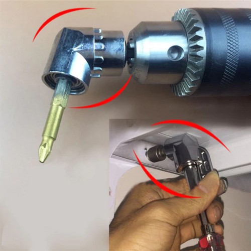 Cacciavite ad angolo retto, angolare adattatore per avvitatore, 105°, acciaio, 1/4 pollice Cacciavite ad angolo retto, angolare adattatore per avvitatore, 105°, acciaio, 1/4 pollice