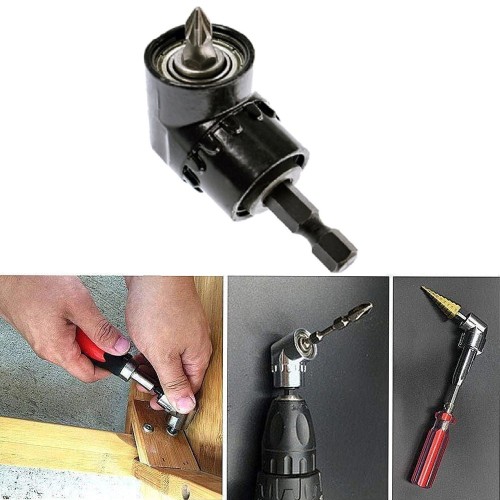 Cacciavite ad angolo retto, angolare adattatore per avvitatore, 105°, acciaio, 1/4 pollice Cacciavite ad angolo retto, angolare adattatore per avvitatore, 105°, acciaio, 1/4 pollice