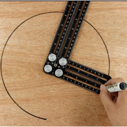 Règle de mesure multi-angle avec double fente, multi-usage, pour les carreaux, en aluminium, convient aux carreleurs, aux constructeurs, aux artisans, aux charpentiers et aux bricoleurs. Règle de mesure multi-angle avec double fente, multi-usage, pour les carreaux, en aluminium, convient aux carreleurs, aux constructeurs, aux artisans, aux charpentiers et aux bricoleurs.