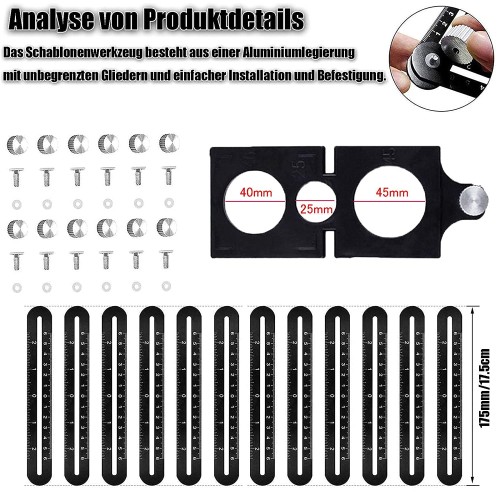 Règle de mesure multi-angle avec double fente, multi-usage, pour les carreaux, en aluminium, convient aux carreleurs, aux constructeurs, aux artisans, aux charpentiers et aux bricoleurs. Règle de mesure multi-angle avec double fente, multi-usage, pour les carreaux, en aluminium, convient aux carreleurs, aux constructeurs, aux artisans, aux charpentiers et aux bricoleurs.
