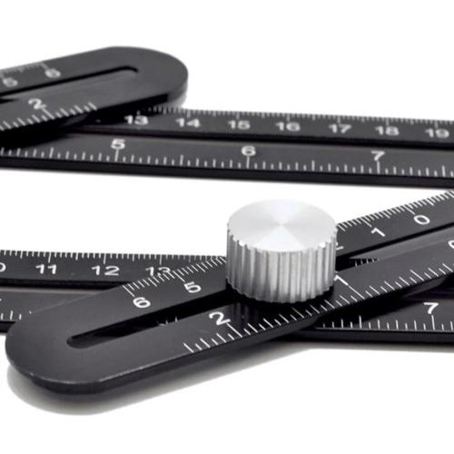 Règle de mesure multi-angle avec double fente, multi-usage, pour les carreaux, en aluminium, convient aux carreleurs, aux constructeurs, aux artisans, aux charpentiers et aux bricoleurs. Règle de mesure multi-angle avec double fente, multi-usage, pour les carreaux, en aluminium, convient aux carreleurs, aux constructeurs, aux artisans, aux charpentiers et aux bricoleurs.