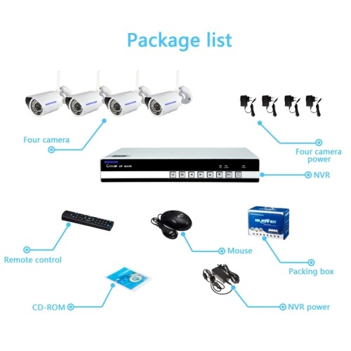 Set Telecamera Video sorviglianza,SZSINOCAM, Wifi, SN-NVK1304 Set Telecamera Video sorviglianza,SZSINOCAM, Wifi, SN-NVK1304
