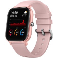 Smartwatch quadrato, curved glass, con cardiofrequenzimetro e monitoraggio della pressione