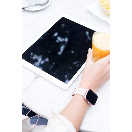 Smartwatch, quadratisch, gebogenes Glas, mit Pulsmesser und Drucküberwachung Smartwatch, quadratisch, gebogenes Glas, mit Pulsmesser und Drucküberwachung