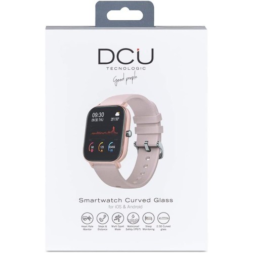 Smartwatch, quadratisch, gebogenes Glas, mit Pulsmesser und Drucküberwachung Smartwatch, quadratisch, gebogenes Glas, mit Pulsmesser und Drucküberwachung