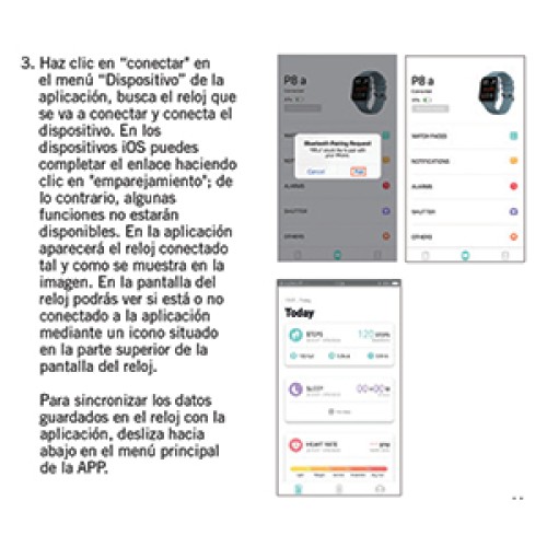 Smartwatch, quadratisch, gebogenes Glas, mit Pulsmesser und Drucküberwachung Smartwatch, quadratisch, gebogenes Glas, mit Pulsmesser und Drucküberwachung