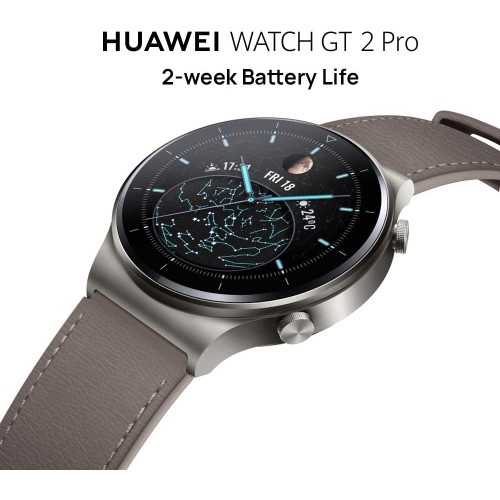 Huawei Smartwatch GT 2 Pro mit GPS und GLONASS, SpO2, + 100 Trainingsmodi, Bluetooth Anrufe, grau Huawei Smartwatch GT 2 Pro mit GPS und GLONASS, SpO2, + 100 Trainingsmodi, Bluetooth Anrufe, grau