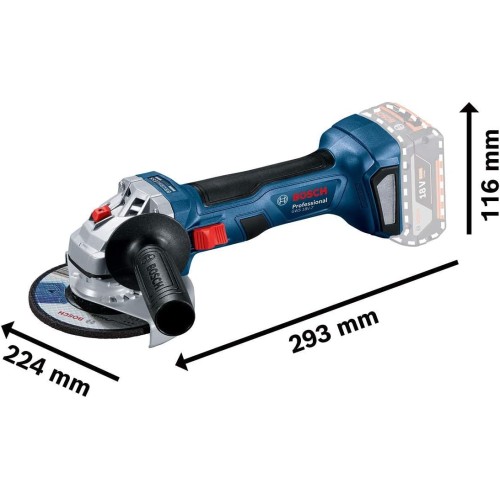 Bosch Professional 18V System Smerigliatrice Ang. a Batteria Gws 18V-7, Disco 125Mm Bosch Professional 18V System Smerigliatrice Ang. a Batteria Gws 18V-7, Disco 125Mm
