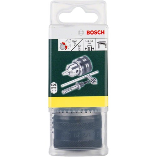 Bosch raccordo SDS plus, con mandrino, 1, 5-13 mm, accessorio per martello perforatore Bosch raccordo SDS plus, con mandrino, 1, 5-13 mm, accessorio per martello perforatore