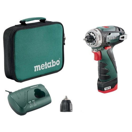 Metabo Trapano avvitatore PowerMaxx BS Basic con 1 batterie + valigetta