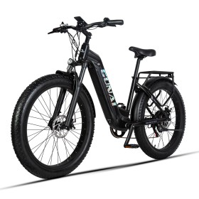 Vélo électrique pour adultes, 26 pouces, Vélo électrique de ville, avec amortisseur à l'avant, avec moteur bafang 500W, batterie amovible Samsung 48V 17.5AH, GUNAI GN26