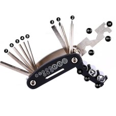 VeloChampion Multitool per Bicicletta Attrezzi per Manutenzione con 15 Funzioni