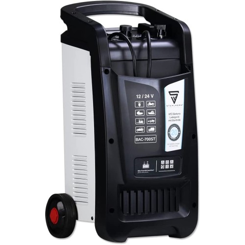 Booster, caricabatteria auto, BAC-1000 ST, modalità 12/24V, 1000 Ah, 90A, funzione jump-start, STAHLWERK