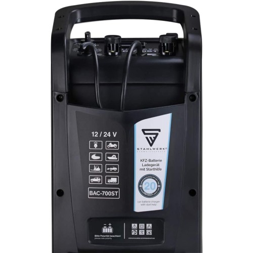 Booster, caricabatteria auto, BAC-1000 ST, modalità 12/24V, 1000 Ah, 90A, funzione jump-start, STAHLWERK Booster, caricabatteria auto, BAC-1000 ST, modalità 12/24V, 1000 Ah, 90A, funzione jump-start, STAHLWERK