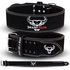 Cintura palestra per uomo e donna, professionale in pelle, ideale per sollevamento pesi, bodybuilding, crossfit, powerlifting e squat BEAST RAGE