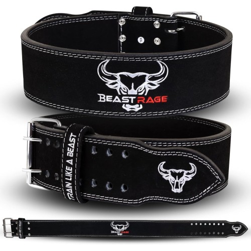 Cintura palestra per uomo e donna, professionale in pelle, ideale per sollevamento pesi, bodybuilding, crossfit, powerlifting e squat BEAST RAGE