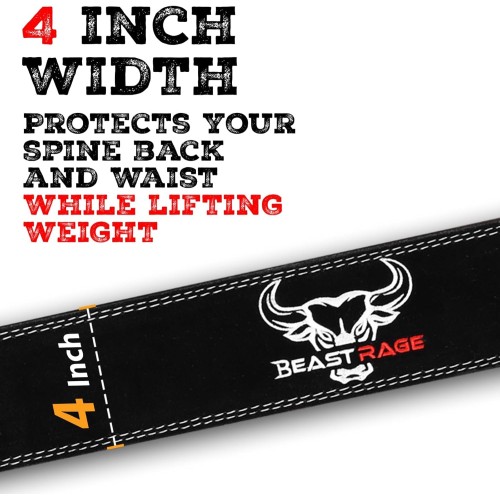 Cintura palestra per uomo e donna, professionale in pelle, ideale per sollevamento pesi, bodybuilding, crossfit, powerlifting e squat BEAST RAGE Cintura palestra per uomo e donna, professionale in pelle, ideale per sollevamento pesi, bodybuilding, crossfit, powerlifting e squat BEAST RAGE