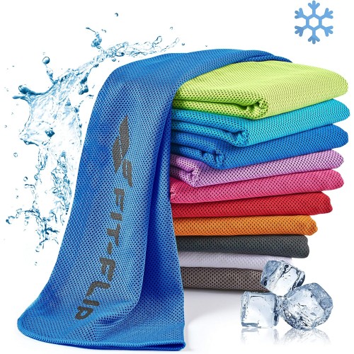 Asciugamano in microfibra, Airflip, asciugamano rinfrescante per per lo sport e la palestra, corsa, trekking, viaggio e yoga, 100x30cm