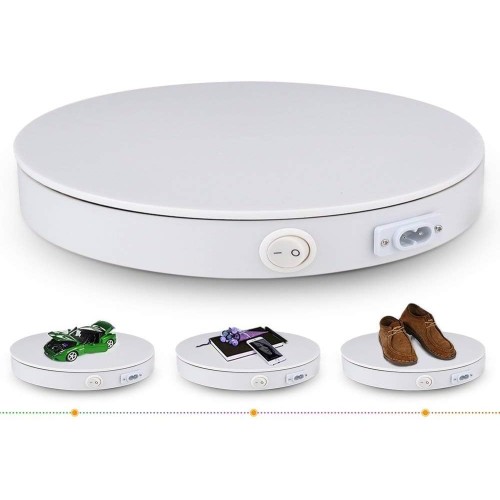 Espositore girevole elettrico, professionale, rotazione continua a 360 gradi, piatto rotante, motorizzato, per esposizione, base 40 cm