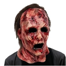 Horror Maske Herren Realistisch mit Blut-Effekt Full-Face – Halloween Costume