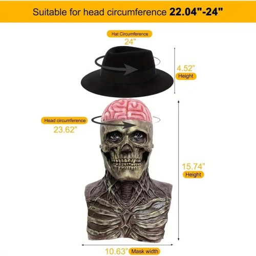Set 2 Maschere Teschio Realistiche con Mascella Mobile – Costume Halloween Set 2 Maschere Teschio Realistiche con Mascella Mobile – Costume Halloween