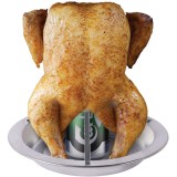 Supporto per arrostire il pollo, porta pollo pieghevole, per arrosti di pollo, per forno, barbecue, BBQ grill