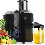 Extracteur de jus de fruits et légumes, 800W, centrifugeuse en acier inoxydable avec double vitesse et fonction anti-goutte.