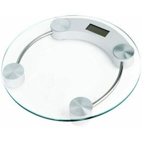 Bilancia digitale pesapersone, trasparente con vetro, peso massimo 150 kg