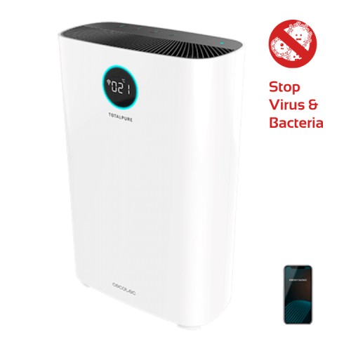 Purificatore aria, TOTALPURE 5000, con carbonio attivo, rimuove virus negli ambienti