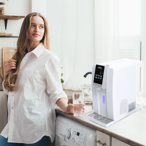 Depuratore acqua a 3 stadi, sistema ad osmosi inversa, da tavolo, Naturewater NW-1000 Pro, da 15 a 100°C Depuratore acqua a 3 stadi, sistema ad osmosi inversa, da tavolo, Naturewater NW-1000 Pro, da 15 a 100°C