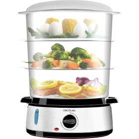 Vaporiera Cecotec, Vapovita 3000, Steamer Elettrico in Acciaio Inox, 800 W, 3 contenitori, 9 Litri, Alluminio