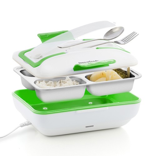 Portavivande Elettrico Pro Innovagoods 50W Bianco Verde Portavivande Elettrico Pro Innovagoods 50W Bianco Verde