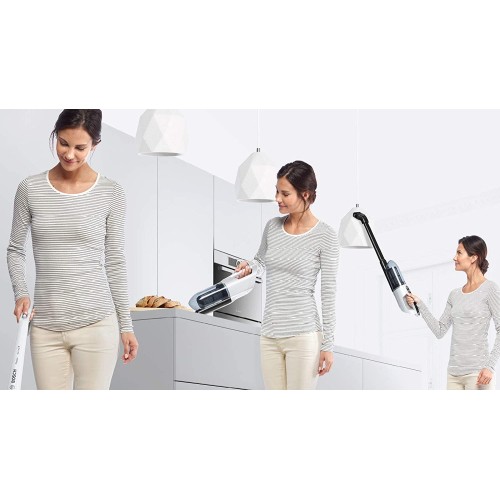 Bosch Flexxo Aspirapolvere Senza Fili a 2 Velocità con Capienza 0.4 L, Bianco Bosch Flexxo Aspirapolvere Senza Fili a 2 Velocità con Capienza 0.4 L, Bianco
